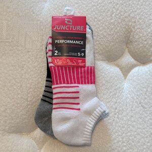 Juncture Women's Performance Low Cut Socks - Pink and Gray